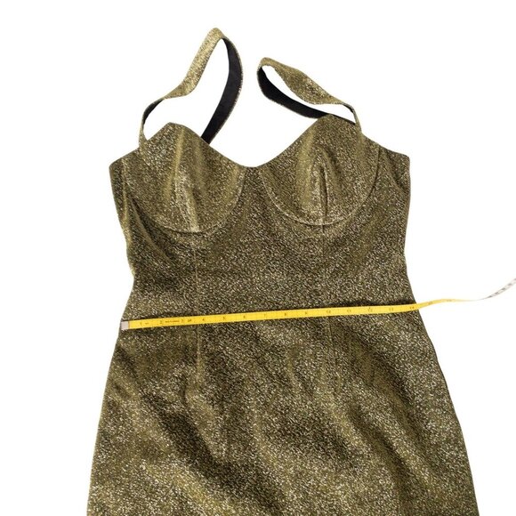 Boskemper Gold Glitter Mini Dress SZ S New Years Party Dress - Picture 6 of 11